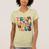 T-shirt Tech Savvy Moms Club Vibes d'été rétro Super (Devant)