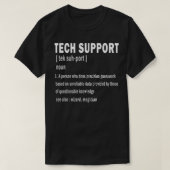 T-shirt Tech Support Définition Funny Met Geek Ordinateur (Design devant)