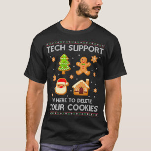 T-shirt Tech Support Delete Your Cookies Baking Xmas Pajam