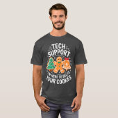 T-shirt Tech Support Im Here to Delete Your Cookies Christ (Devant entier)