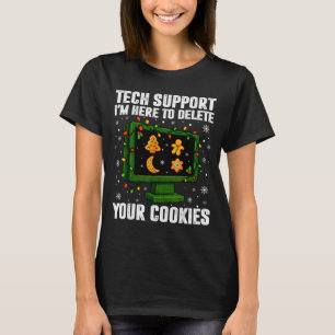 T-shirt Tech Support Supprimez Vos Cookies Hommes Noël Moc