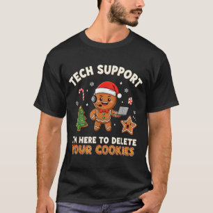 T-shirt Tech Suprt Cookies de Noël Femmes Hommes Drôle Chr
