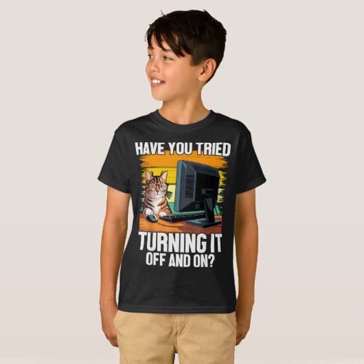 T-shirt Tech Suprt Humor I Cat Engineer Computer It Guy  (Devant entier)