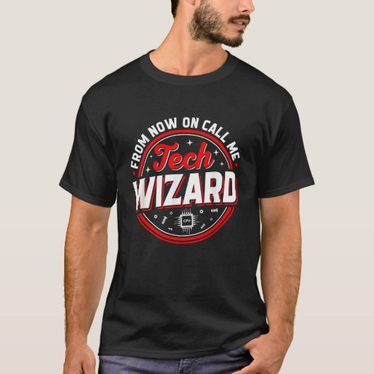 T-shirt Tech Wizard Funny Computer Repair IT Support Progr (Devant)