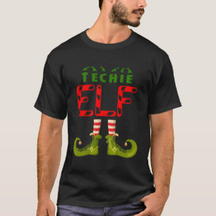 T-shirt Techie Elf Funny Group Correspondant Pajamas De Fa
