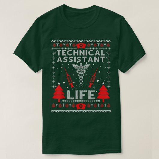 T-shirt technical assistant Life Ugly Christmas Sweaters M (Design devant)
