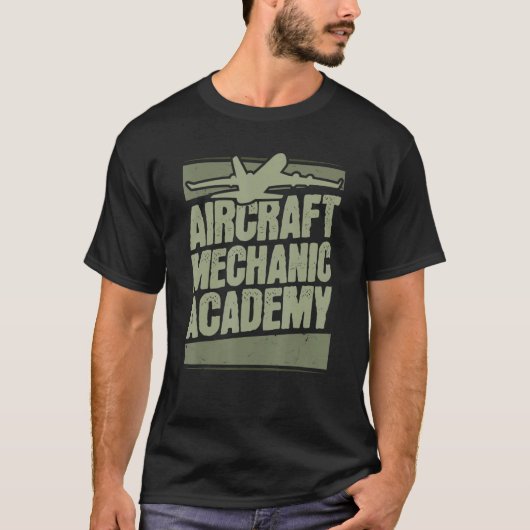 T-shirt Technician Academy Engineer Aircraft Mechanic (Devant)