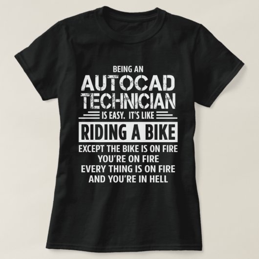 T-shirt Technicien Autocad (Design devant)
