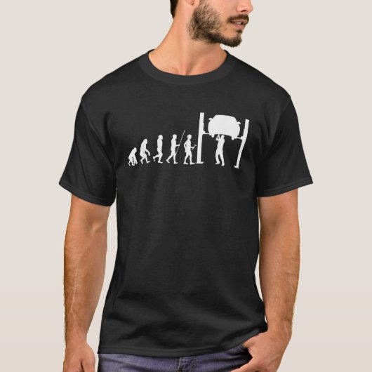 T-shirt Technicien Automobile Évolution Drôle Mécanicien (Devant)