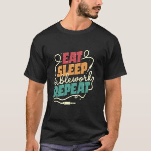 T-shirt Technicien AV Technicien Audiovisuel Manger Dormir
