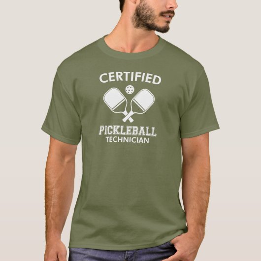 T-shirt Technicien certifié en Pickleball (Devant)