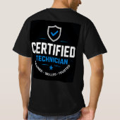 T-shirt ✅ Technicien certifié Service professionnel ✅ (Dos)