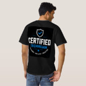 T-shirt ✅ Technicien certifié Service professionnel ✅ (Dos entier)