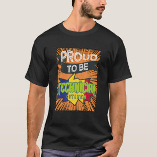 T-shirt Technicien Citoyen Fier Profession Carrière Travai
