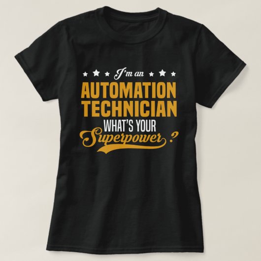 T-shirt Technicien d'automatisation (Design devant)