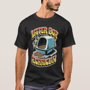T-shirt Technicien de bac à litière Amateur de chat Chat 1