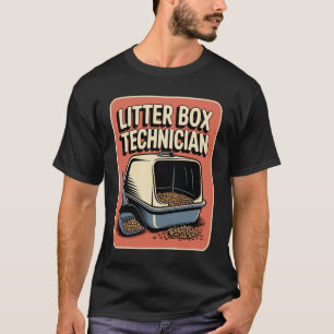T-shirt Technicien de bac à litière amateur de chat drôle
