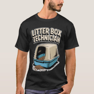 T-shirt Technicien de bac à litière Amateur de chat Drôle 