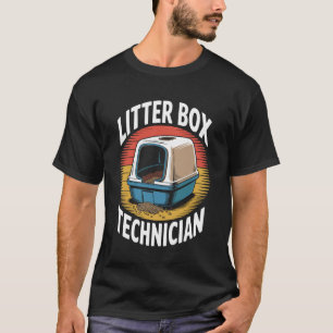 T-shirt Technicien de bac à litière amateur de chats