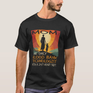 T-shirt Technicien de banque de sang Job Fête des mères Cu