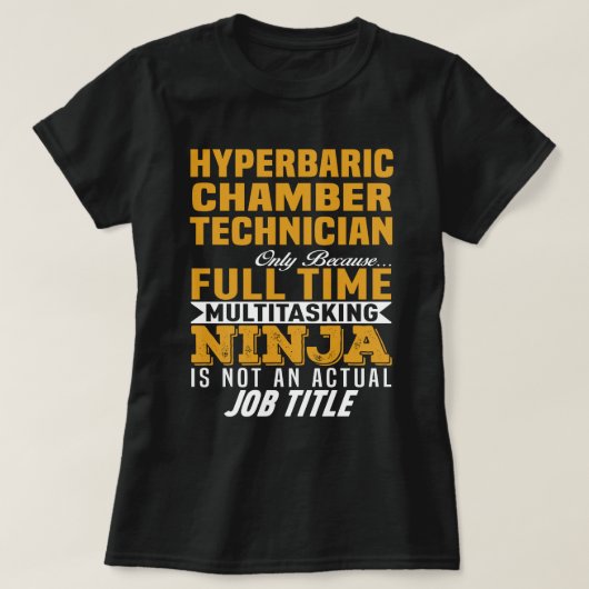 T-shirt Technicien de chambre hyperbare (Design devant)
