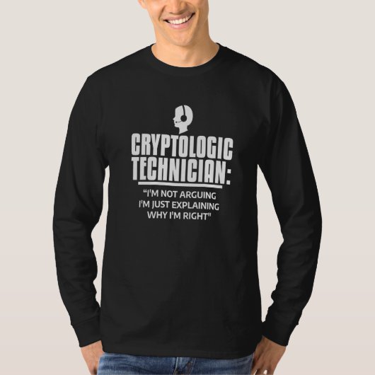 T-shirt Technicien de cryptologie Je m'explique simplement (Devant)