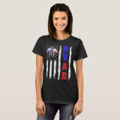 T-shirt Technicien de drapeau HVAC Tech US (Devant entier)