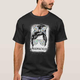 T-shirt Technicien de la vie en pharmacie Nœud de cheveux