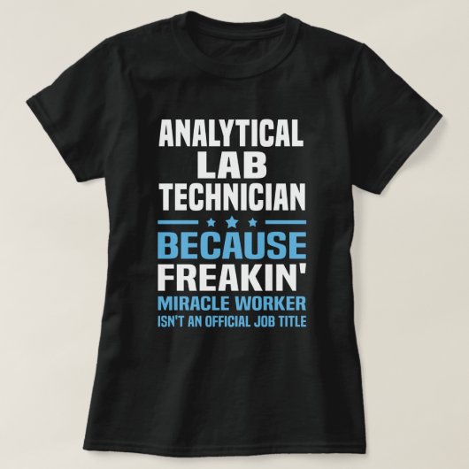 T-shirt Technicien de laboratoire d'analyse (Design devant)