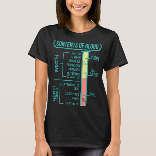 T-shirt Technicien de laboratoire en pharmacie Contenu du (Devant)