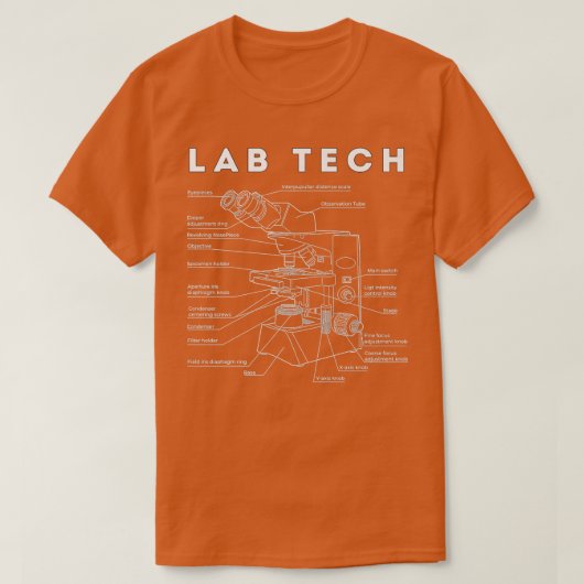 T-shirt Technicien de laboratoire en science microscope Pr (Design devant)
