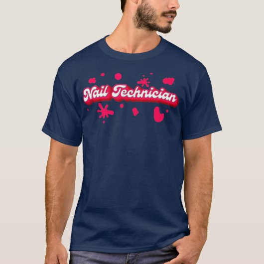 T-shirt Technicien de l'ongle Cerveau Artiste technique de (Devant)