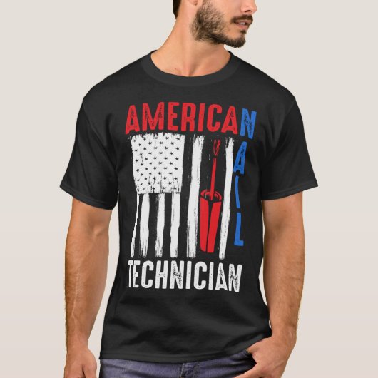 T-shirt Technicien de l'ongle Polishing Nail Tech Artiste (Devant)