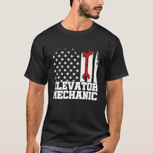 T-shirt Technicien de maintenance d'ascenseur Formation te (Devant)