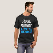 T-shirt Technicien de maintenance mécanique d'ascenseur (Devant entier)