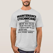 T-shirt Technicien de maintenance Noun Handyman Spécialist (Devant)