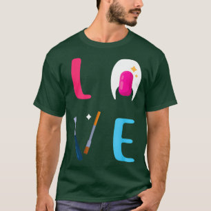 T-shirt Technicien de ongle Aimer Artiste de technologie d