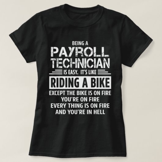 T-shirt Technicien de paie (Design devant)