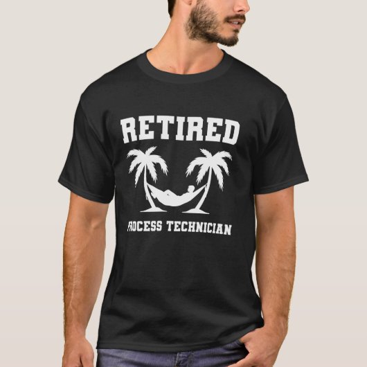 T-shirt Technicien de processus retraité Retraite d'un col (Devant)
