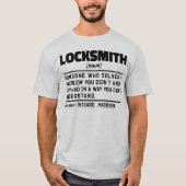 T-shirt Technicien de réparation de serrures certifié Lock (Devant)