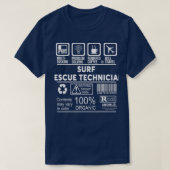 T-shirt TECHNICIEN DE SECOURT DE surf NICE DESIGN 2017T (Design devant)