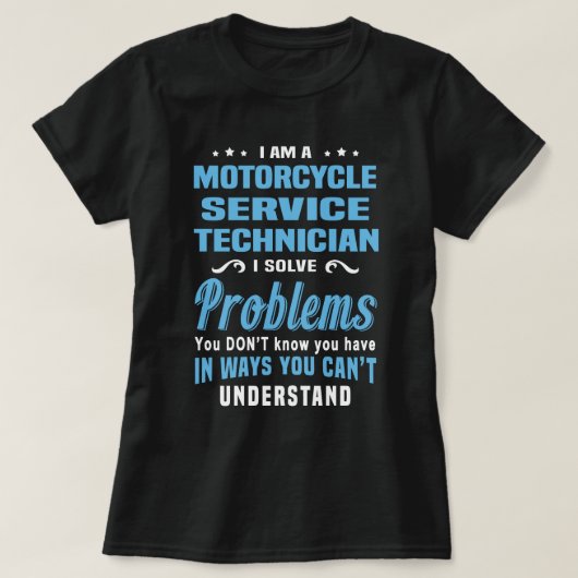 T-shirt Technicien de service de moto (Design devant)