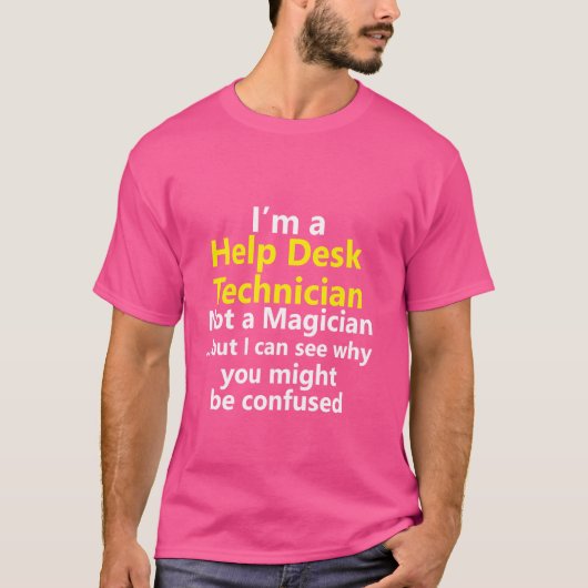 T-shirt Technicien de support technique du service clientè (Devant)