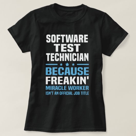 T-shirt Technicien de test logiciel (Design devant)