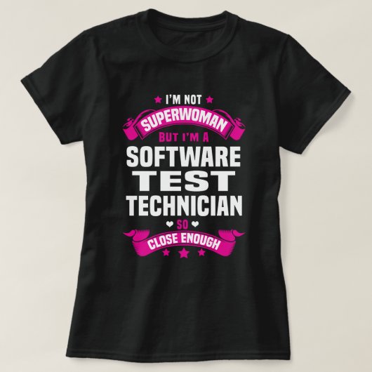 T-shirt Technicien de test logiciel (Design devant)