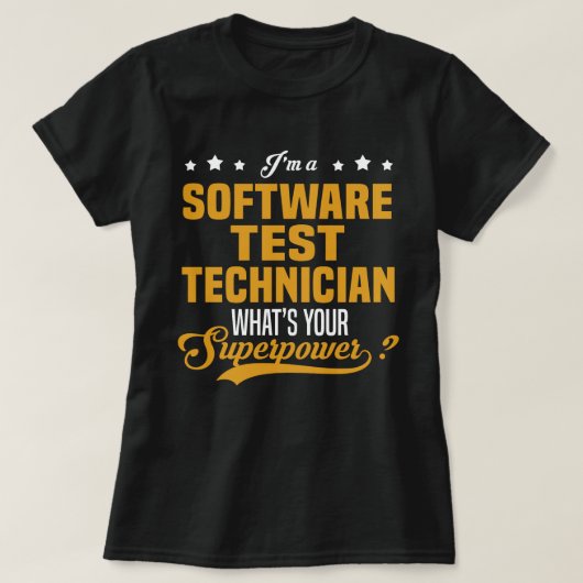 T-shirt Technicien de test logiciel (Design devant)