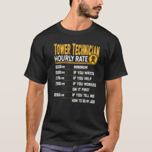 T-shirt Technicien de tour à tarif horaire technologie gri