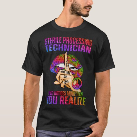 T-shirt Technicien De Traitement Stérile En Connaît Plus Q (Devant)