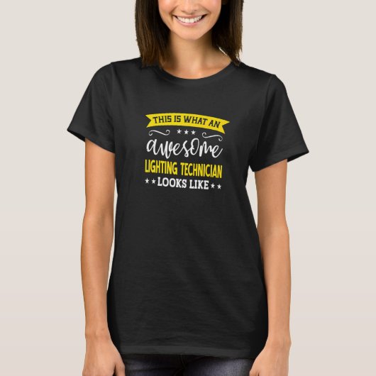 T-shirt Technicien d'éclairage Titre de l'employé Éclairag (Devant)