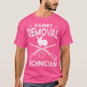 T-shirt Technicien d'enlèvement de lapin Funny Rabbit Chas (Devant)